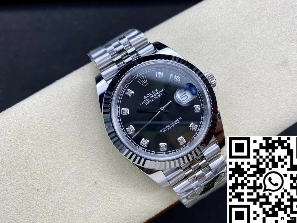 Clean M126334-0012 Dial Black Datejust Rolex Factory 1026